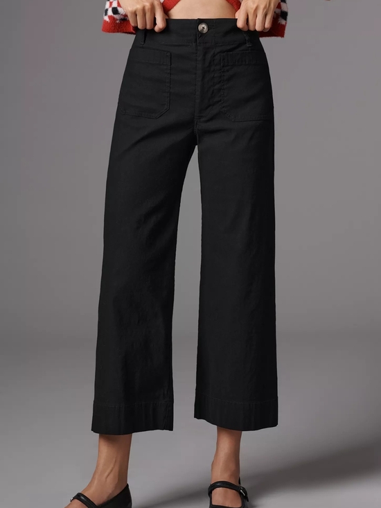 Anthropologie Pants - Anthropologie Maeve Colette High-rise, Wide-leg Cropped Pants, Size 29